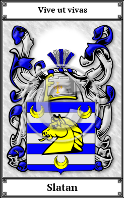Slatan Family Crest Download (JPG)  Book Plated - 150 DPI