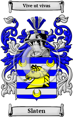 Slaten Family Crest/Coat of Arms