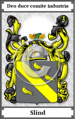 Slind Family Crest Download (JPG)  Book Plated - 150 DPI