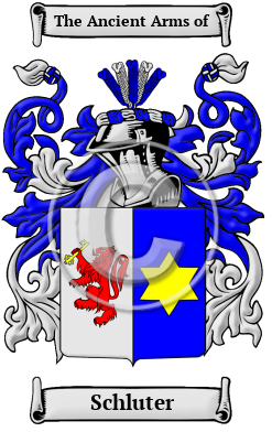 Schluter Family Crest/Coat of Arms