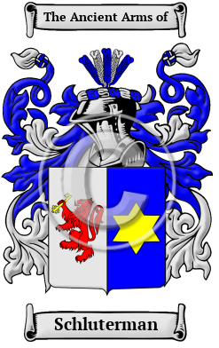 Schluterman Family Crest/Coat of Arms