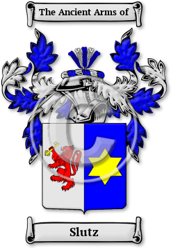 Slutz Family Crest Download (jpg) Legacy Series - 150 DPI