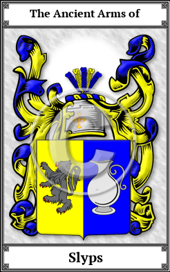 Slyps Family Crest Download (JPG)  Book Plated - 150 DPI