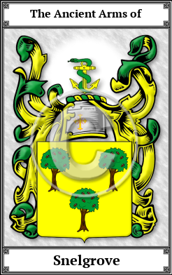 Snelgrove Family Crest Download (JPG)  Book Plated - 150 DPI