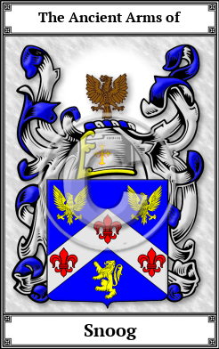 Snoog Family Crest Download (JPG)  Book Plated - 150 DPI