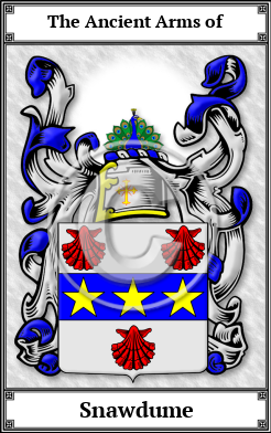 Snawdume Family Crest Download (JPG) Book Plated - 300 DPI