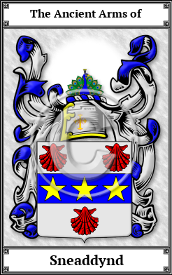 Sneaddynd Family Crest Download (JPG) Book Plated - 300 DPI