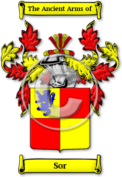 Sor Family Crest Download (JPG) Legacy Series - 600 DPI