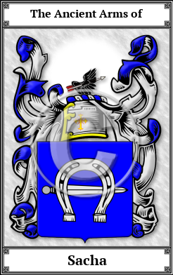 Sacha Family Crest Download (JPG) Book Plated - 600 DPI