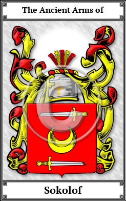Sokolof Family Crest Download (JPG) Book Plated - 600 DPI