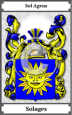 Solages Family Crest Download (JPG)  Book Plated - 150 DPI