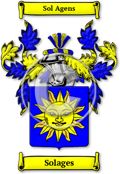 Solages Family Crest Download (jpg) Legacy Series - 150 DPI