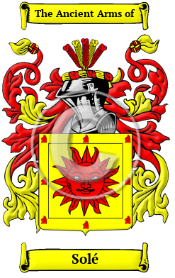 Solé Family Crest/Coat of Arms