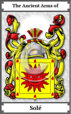 Solé Family Crest Download (JPG)  Book Plated - 150 DPI