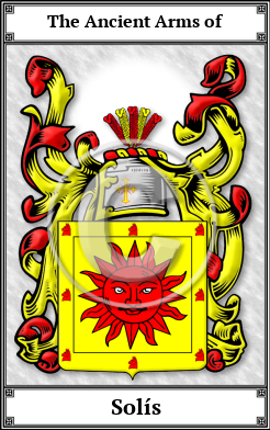 Solís Family Crest Download (JPG)  Book Plated - 150 DPI