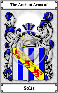 Solís Family Crest Download (JPG) Book Plated - 600 DPI