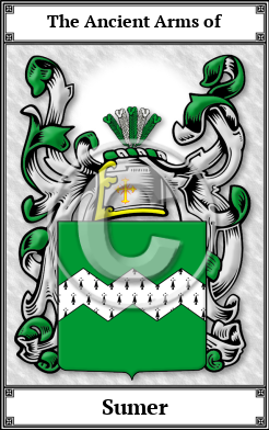 Sumer Family Crest Download (JPG)  Book Plated - 150 DPI