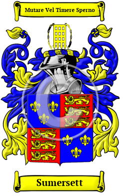 Sumersett Family Crest/Coat of Arms