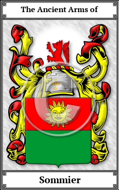 Sommier Family Crest Download (JPG)  Book Plated - 150 DPI