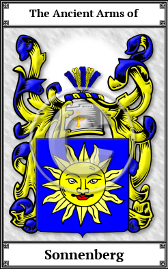 Sonnenberg Family Crest Download (JPG) Book Plated - 600 DPI