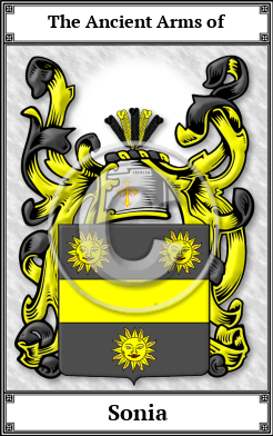 Sonia Family Crest Download (JPG)  Book Plated - 150 DPI
