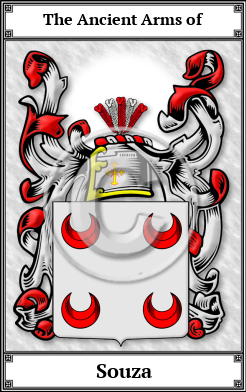 Souza Family Crest Download (JPG)  Book Plated - 150 DPI