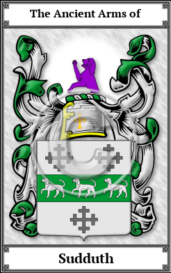 Sudduth Family Crest Download (JPG)  Book Plated - 150 DPI