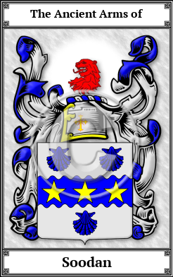 Soodan Family Crest Download (JPG) Book Plated - 600 DPI
