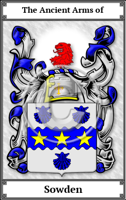 Sowden Family Crest Download (JPG)  Book Plated - 150 DPI