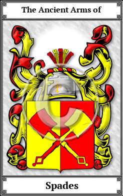 Spades Family Crest Download (JPG) Book Plated - 600 DPI