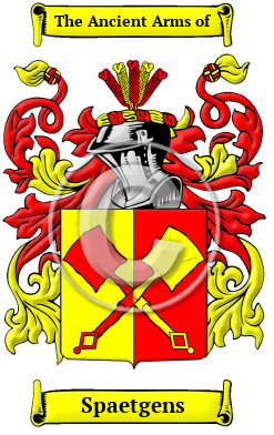 Spaetgens Family Crest/Coat of Arms