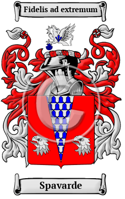 Spavarde Family Crest/Coat of Arms