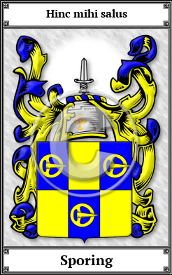 Sporing Family Crest Download (JPG) Book Plated - 600 DPI