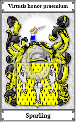 Sparling Family Crest Download (JPG) Book Plated - 600 DPI