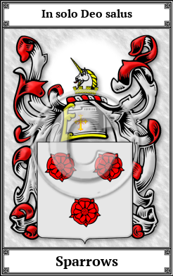 Sparrows Family Crest Download (JPG)  Book Plated - 150 DPI