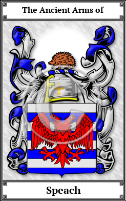 Speach Family Crest Download (JPG)  Book Plated - 150 DPI