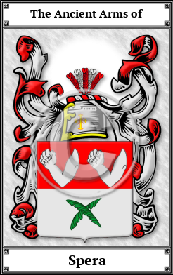 Spera Family Crest Download (JPG) Book Plated - 600 DPI