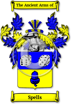 Spells Family Crest Download (JPG) Legacy Series - 600 DPI