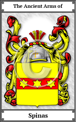 Spinas Family Crest Download (JPG) Book Plated - 600 DPI