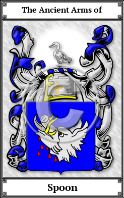 Spoon Family Crest Download (JPG)  Book Plated - 150 DPI