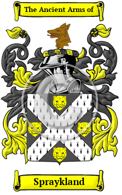 Spraykland Family Crest/Coat of Arms