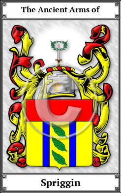 Spriggin Family Crest Download (JPG)  Book Plated - 150 DPI