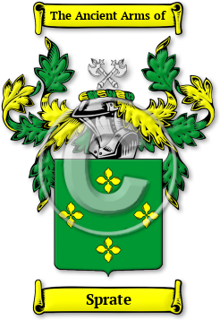 Sprate Family Crest Download (JPG) Legacy Series - 600 DPI