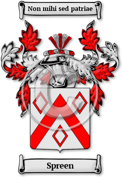 Spreen Family Crest Download (JPG) Legacy Series - 600 DPI