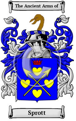 Sprott Family Crest/Coat of Arms