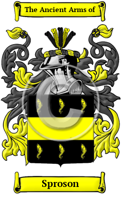 Sproson Family Crest/Coat of Arms