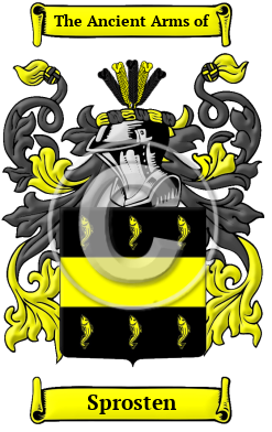 Sprosten Family Crest/Coat of Arms