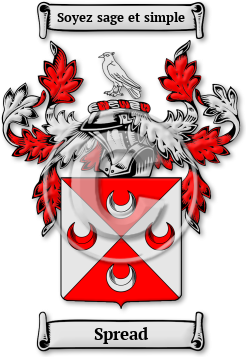 Spread Family Crest Download (JPG) Legacy Series - 600 DPI