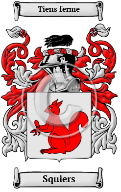 Squiers Family Crest/Coat of Arms