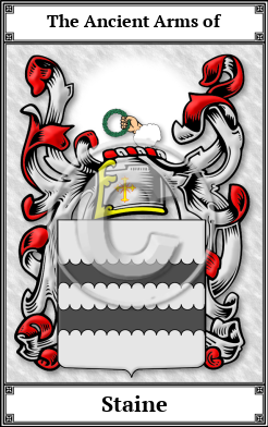 Staine Family Crest Download (JPG)  Book Plated - 150 DPI